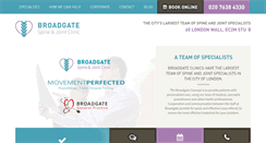 Desktop Screenshot of broadgatespinecentre.co.uk