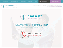 Tablet Screenshot of broadgatespinecentre.co.uk